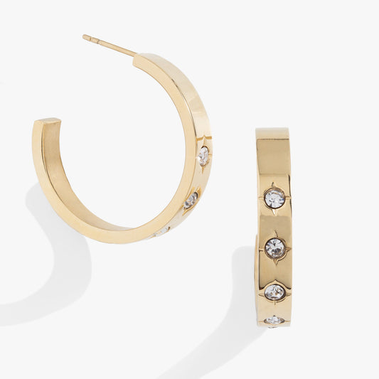 Crystal Accent Hoop